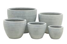 Rillen, 25cm - Gris cannel�, r�sine ciment