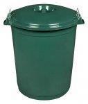 Seau � d�chets 70L diam. 70cm  vert - avec couvercle