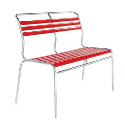 Banc S�ntis 2 personnes Schaffner -  98x46x85 rouge