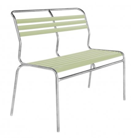Banc S�ntis 2 personnes Schaffner -  98x46x85 vert pastel