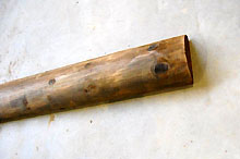 Latte demi-ronde - L 300 cm / 85 mm brun