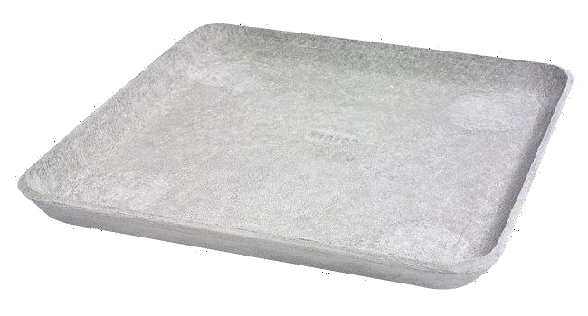 Soucoupe Eternit carr�e 30cm / 30cm - gris