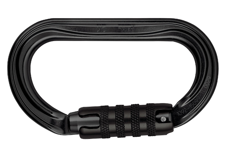 Mousqueton OK Petzl triact - ovale noir