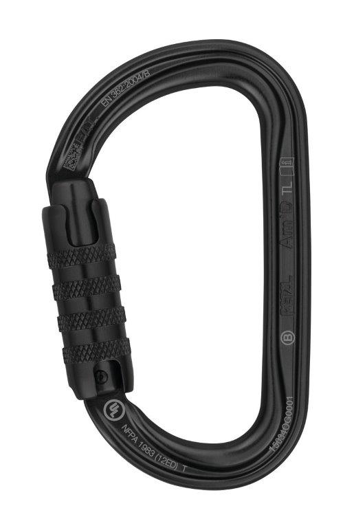 Mousqueton Am D Petzl triact. - asym. noir