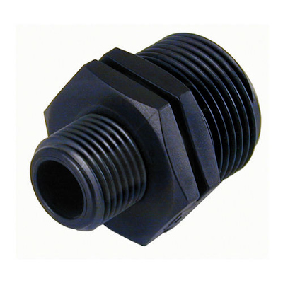 Raccord � visser PP - 1 1/2 M  x  1 1/4 M O-Ring