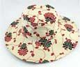 Chapeau Isodore one size - Chapeau aux motifs fantaisies Isidore Cranberry. Parfait pour les longues journ�es d`�t� dans votre jardin.