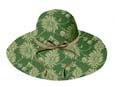 Chapeau Kimono one size - Chapeau aux motifs Kimono olive-Sable. Parfait pour les longues journ�es d`�t� dans votre jardin.