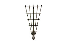 Espaliers de roses - Blanc, en forme de V, acier 5mm�, plastifi�s, avec 4 supports et vis, 150/75cm 