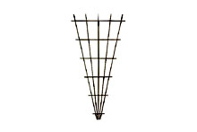 Espaliers de roses - Brun, en forme de V, acier 5mm�, plastifi�s, avec 4 supports et vis, 150/75cm 