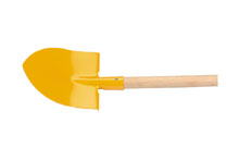 Pelle - En t�le d�acier 150/135mm, manche 76cm