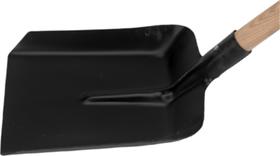 Pelle � rebord - T�le d�acier, Noir, manche en fr�ne 140cm long. 220mm larg,grandeur 1