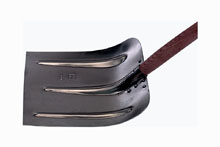 Pelle � neige ALU - Alu tremp�, c�tel�e lat�ralement, manche en fr�ne 140cm, grandeur 1, 330mm larg., 1,65kg