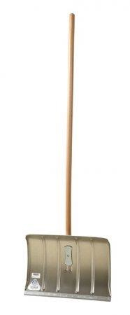 Rablais � neige en bois contreplaqu� - 5 plaques, base renforc�e en t�le zingu�e, 500/350mm, manche 150cm, 1,85kg