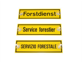 Service Forestier - panneau jaune
