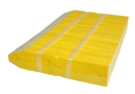 Etiquettes bois 30x2.8 cm - 100pc jaune