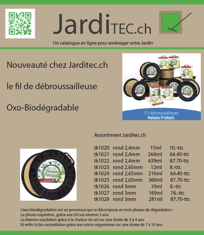 Fil de dbrousailleuse Oxo-Biodgradable